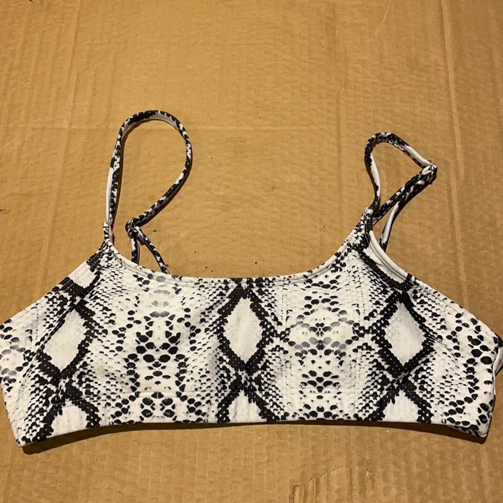 Romwe snake skin bikini top